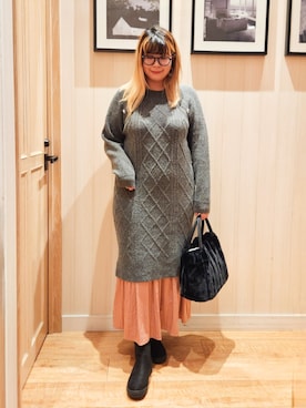 「アイテム（ワンピース/ドレス）」を使った、れーやんさん（レディース・168cm）の秋コーディネート