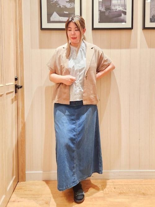 【S-LL】さらりと着たい大人のための 麻調半袖ジャケット