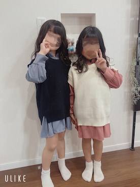 「アイテム（ワンピース、その他）」を使った、miyuaさん（キッズ・130cm）の秋コーディネート