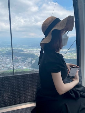 「フォロー、イイネ、お気に入り登録お願いします♡」｜「アイテム（帽子）」を使った、ranyさん（レディース・157cm）の夏コーディネート
