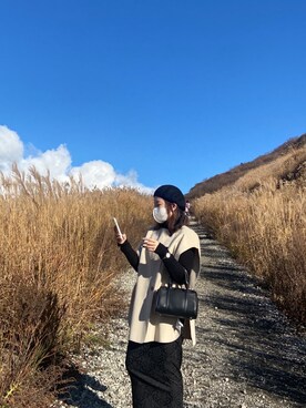 「WC（ダブル シー）のアイテム（ハンチング/ベレー帽）」を使った、ranyさん（レディース・157cm）の冬コーディネート