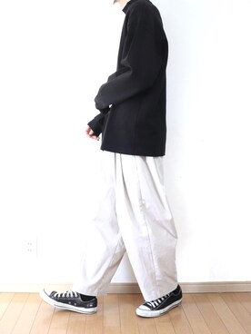 「CONVERSE（コンバース）のCONVERSE コンバース オール スター オックス / ALL STAR OX(BLACK) 32160321（スニーカー）」を使った、Yuiさん（メンズ・168cm・10代）の秋コーディネート