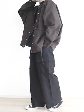 「アイテム（マウンテンパーカー）」を使った、Yuiさん（メンズ・168cm）の秋コーディネート