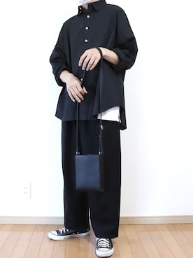 「CONVERSE（コンバース）のCONVERSE コンバース オール スター オックス / ALL STAR OX(BLACK) 32160321（スニーカー）」を使った、Yuiさん（メンズ・168cm・10代）の秋コーディネート