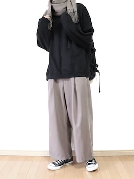 「remer（リメール）のアイテム（スウェット）」を使った、Yuiさん（メンズ・168cm）の冬コーディネート