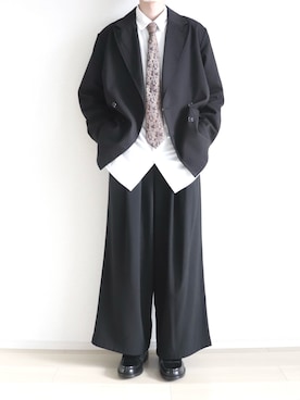 「アイテム（テーラードジャケット）」を使った、Yuiさん（メンズ・169cm）の秋コーディネート