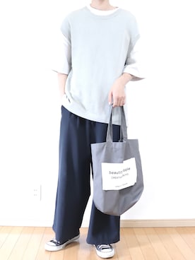 「CONVERSE（コンバース）のCONVERSE コンバース オール スター オックス / ALL STAR OX(BLACK) 32160321（スニーカー）」を使った、Yuiさん（メンズ・168cm・10代）の夏コーディネート