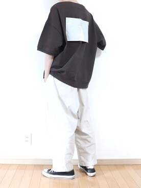 「CONVERSE（コンバース）のCONVERSE コンバース オール スター オックス / ALL STAR OX(BLACK) 32160321（スニーカー）」を使った、Yuiさん（メンズ・168cm・10代）の夏コーディネート