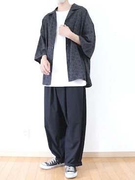 「CONVERSE（コンバース）のCONVERSE コンバース オール スター オックス / ALL STAR OX(BLACK) 32160321（スニーカー）」を使った、Yuiさん（メンズ・168cm・10代）の夏コーディネート