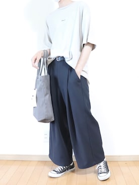 「CONVERSE（コンバース）のCONVERSE コンバース オール スター オックス / ALL STAR OX(BLACK) 32160321（スニーカー）」を使った、Yuiさん（メンズ・168cm・10代）の夏コーディネート