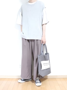 「CONVERSE（コンバース）のCONVERSE コンバース オール スター オックス / ALL STAR OX(BLACK) 32160321（スニーカー）」を使った、Yuiさん（メンズ・168cm・10代）の夏コーディネート
