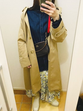 「JOURNAL STANDARD relume（ジャーナルスタンダード　レリューム）のアイテム（ステンカラーコート）」を使った、Ⓜ︎さん（レディース・158cm）の春コーディネート