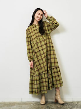 「チェック柄に恋してる」｜HERENCIA_SNAP さん（レディース・165cm）の冬コーディネート