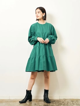 「春カラー」｜「アイテム（チュニック）」を使った、HERENCIA_SNAP さん（レディース・165cm）の春コーディネート