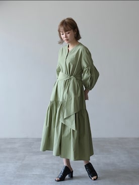 「春服デビュー宣言」｜「アイテム（ドレス）」を使った、HERENCIA_SNAP さん（レディース・165cm）の春コーディネート