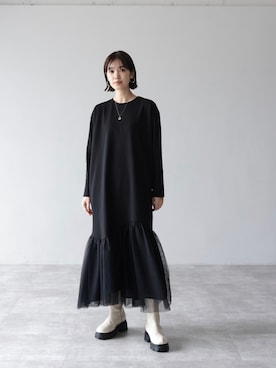 「セレモニー」｜HERENCIA_SNAP さん（レディース・165cm）の冬コーディネート