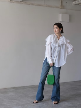 「フリルトップス」｜HERENCIA_SNAP さん（レディース・165cm）の春コーディネート