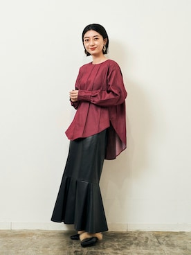 「アイテム（レッド系）」を使った、HERENCIA_SNAP さん（レディース・165cm）の秋コーディネート
