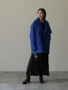 「ブーツコーデ」｜「アイテム（チェスターコート）」を使った、HERENCIA_SNAP さん（レディース・165cm）の秋コーディネート
