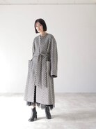 HERENCIA（ヘレンチア）の「ビッグヘリンボーン ジャガード ノーカラー