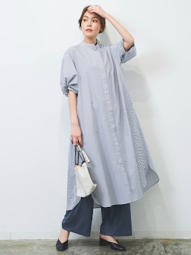 「シャツワンピ」｜HERENCIA_SNAP さん（レディース・165cm）の春コーディネート