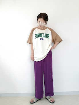 サテンパンツを使った人気ファッションコーディネート - WEAR