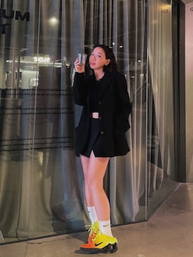 「MARTINE ROSE（マーティンローズ）のアイテム」を使った、hoyeekongさん（レディース・157cm）の秋コーディネート