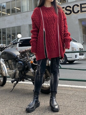 「JOHN LAWRENCE SULLIVAN（ジョンローレンスサリバン）のアイテム」を使った、照井千尋さん（レディース・163cm）の冬コーディネート