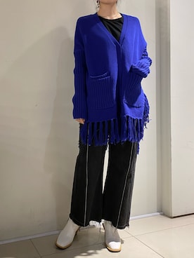 「ADDICT NOIR（アディクトノアー）のアイテム」を使った、照井千尋さん（レディース・163cm）の冬コーディネート
