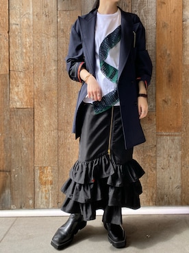 照井千尋さん（レディース・163cm）の春コーディネート