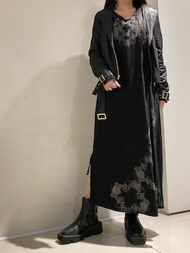 「ROYAL FLASH（ロイヤルフラッシュ）のアイテム（ライダースジャケット）」を使った、照井千尋さん（レディース・163cm）の秋コーディネート