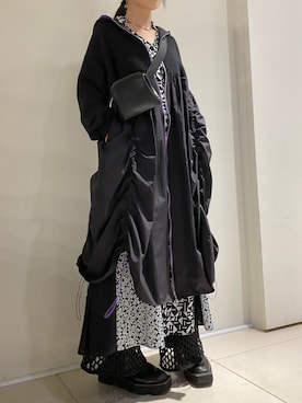 「ROYAL FLASH（ロイヤルフラッシュ）のアイテム（ジャケット/アウター）」を使った、照井千尋さん（レディース・163cm）の冬コーディネート