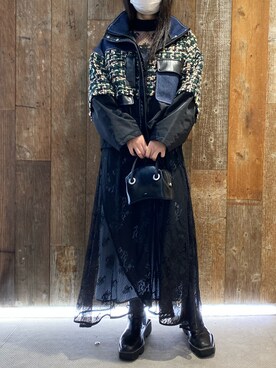「AULA AILA」｜「アイテム（ブルゾン）」を使った、照井千尋さん（レディース・163cm）の秋コーディネート