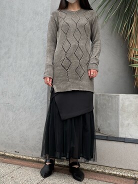 「KMRii（ケムリ）のアイテム」を使った、照井千尋さん（レディース・163cm）の夏コーディネート