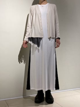 「ADDICT NOIR（アディクトノアー）のアイテム」を使った、照井千尋さん（レディース・163cm）の夏コーディネート