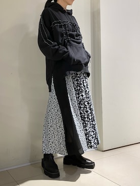 照井千尋さん（レディース・163cm）の冬コーディネート