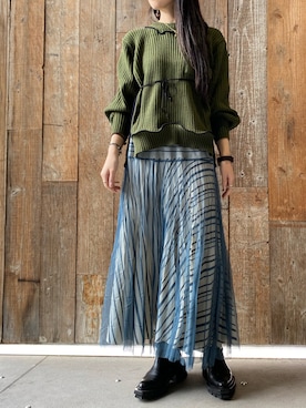 照井千尋さん（レディース・163cm）の秋コーディネート