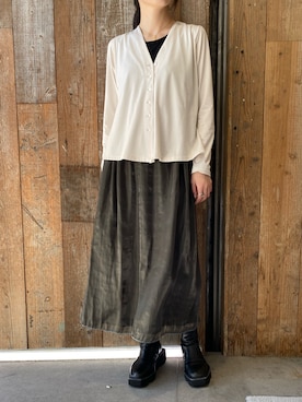 「ADDICT NOIR（アディクトノアー）のアイテム」を使った、照井千尋さん（レディース・163cm）の夏コーディネート