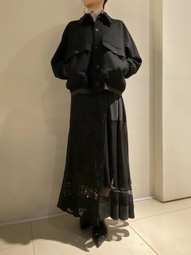「Y's（ワイズ）のアイテム（ジャケット/アウター）」を使った、照井千尋さん（レディース・163cm）の冬コーディネート