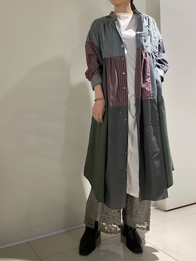 「KMRii（ケムリ）のアイテム（ワンピース/ドレス）」を使った、照井千尋さん（レディース・163cm）の春コーディネート