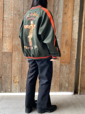 「ROYAL FLASH（ロイヤルフラッシュ）のアイテム（ジャケット/アウター）」を使った、照井千尋さん（レディース・163cm）の冬コーディネート