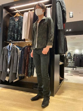 「TORNADO MART（トルネードマート）のアイテム（ジャケット/アウター、グリーン系）」を使った、sakaさん（メンズ・181cm）の秋コーディネート