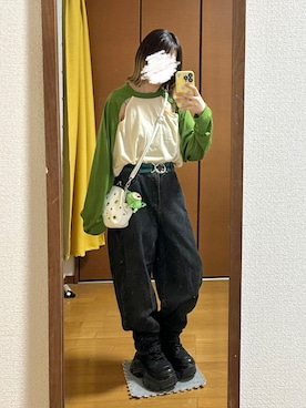 「アイテム（その他）」を使った、るる 🥦低身長コーデ🥬さん（レディース・150cm）の秋コーディネート