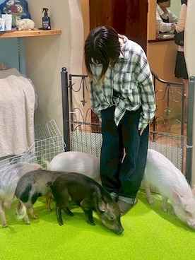 「アイテム（その他、グリーン系）」を使った、るる 🥦低身長コーデ🥬さん（レディース・149cm）の秋コーディネート