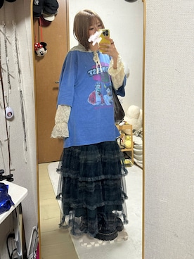 「アイテム（その他、ホワイト系）」を使った、るる 🥦低身長コーデ🥬さん（レディース・149cm）の夏コーディネート