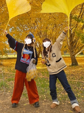「アイテム（ヘアアクセサリー）」を使った、るる 🥦低身長コーデ🥬さん（レディース・149cm）の冬コーディネート