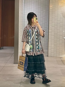「アイテム（その他）」を使った、るる 🥦低身長コーデ🥬さん（レディース・149cm）の秋コーディネート