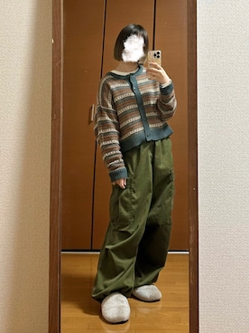 「アイテム（カーディガン/ボレロ）」を使った、るる 🥦低身長コーデ🥬さん（レディース・149cm）の秋コーディネート