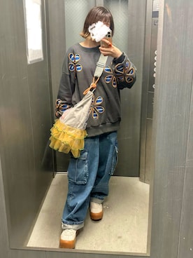 「アイテム（その他）」を使った、るる 🥦低身長コーデ🥬さん（レディース・149cm）の秋コーディネート