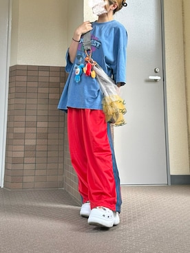 「アイテム（ショルダーバッグ、グレー系）」を使った、るる 🥦低身長コーデ🥬さん（レディース・149cm）の夏コーディネート